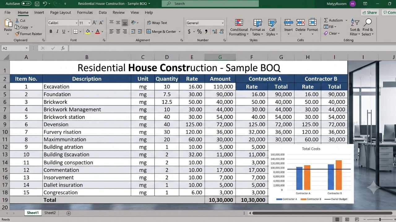 How to Create BOQ in Excel 