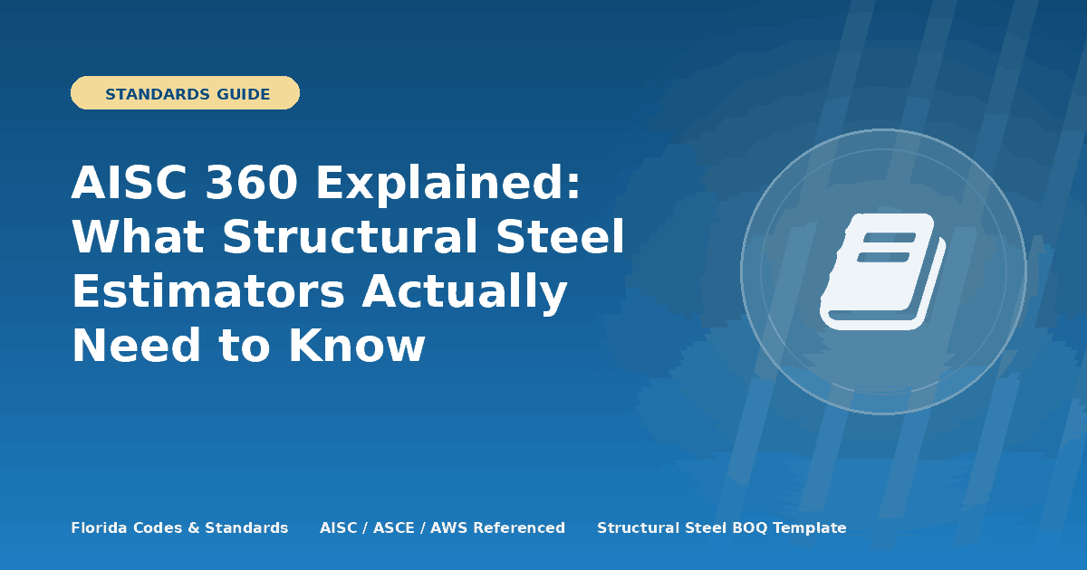 AISC 360 Explained: What Structural Steel Estimators Actually Need to Know
