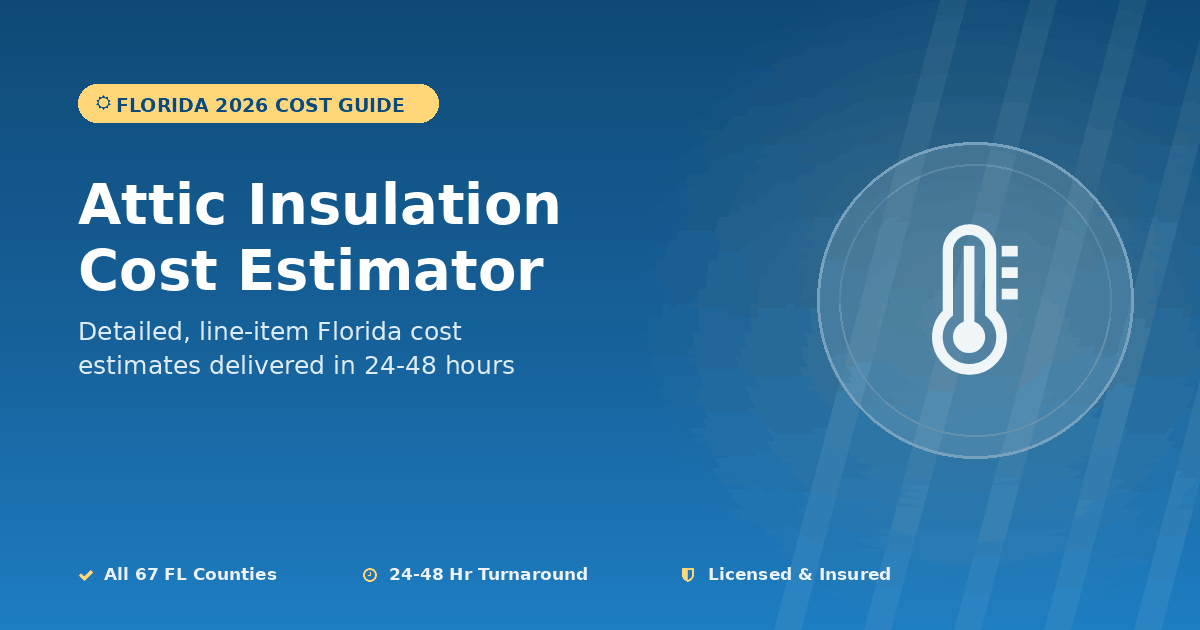 Florida attic insulation cost estimator top-up retrofit pricing