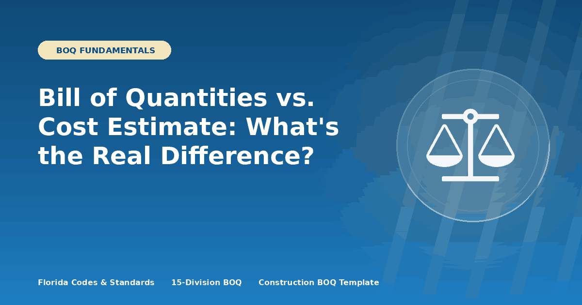 Bill of Quantities vs. Cost Estimate: What's the Real Difference?