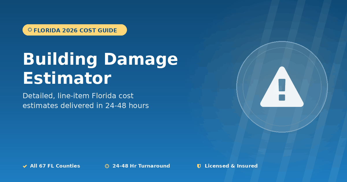Florida building damage estimator storm water fire assessment