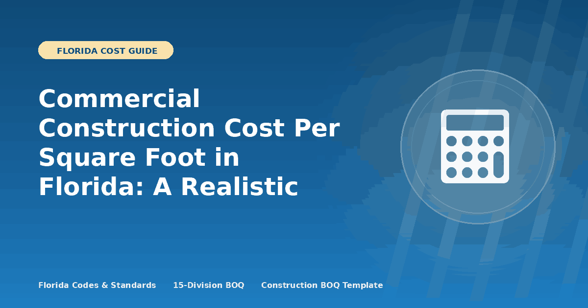 Commercial Construction Cost Per Square Foot in Florida: A Realistic Breakdown