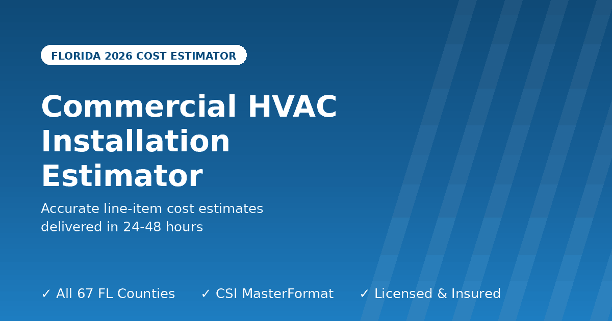 Florida commercial HVAC installation cost estimator rooftop units
