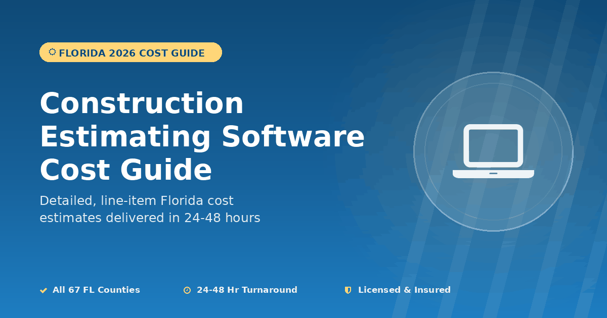 Florida construction estimating software cost guide 2026 pricing comparison
