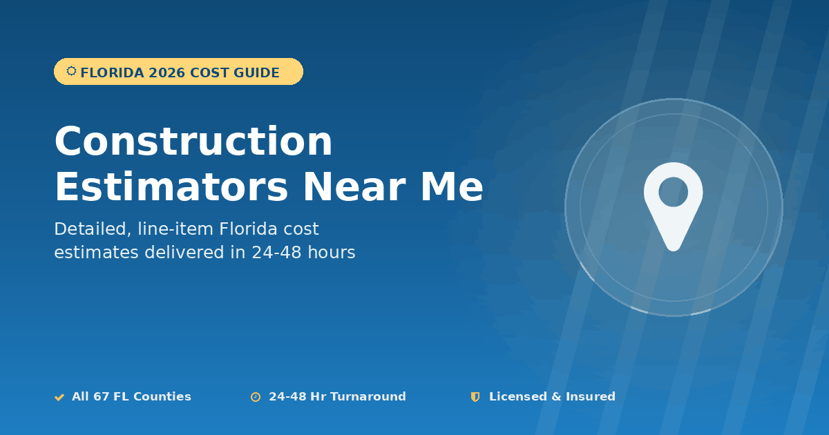 Florida construction estimators near me regional coverage map