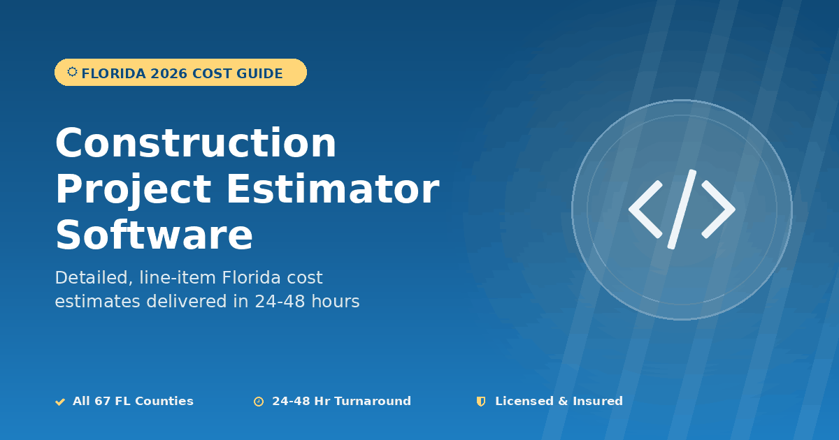 Florida construction project estimator software buyer's guide pricing