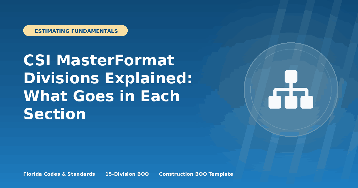 CSI MasterFormat Divisions Explained: What Goes in Each Section