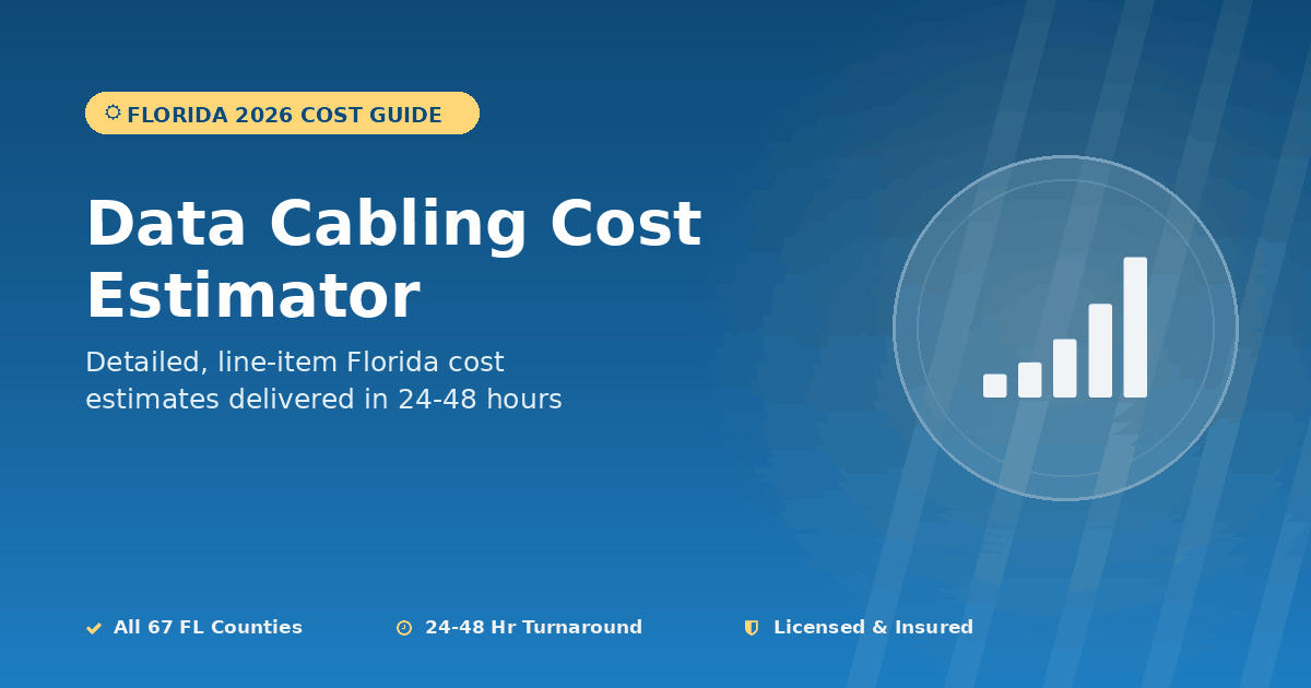 Florida data cabling cost estimator structured cabling pricing