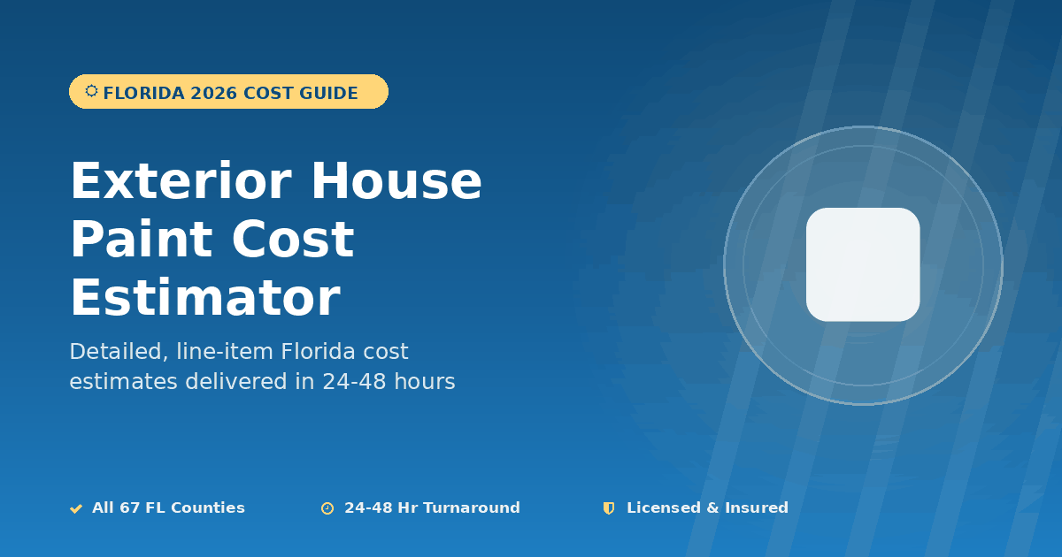 Florida exterior house paint cost estimator coating tier pricing