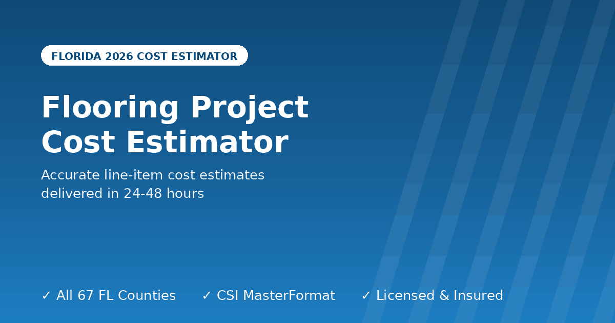Florida flooring project cost estimator whole home multi-material