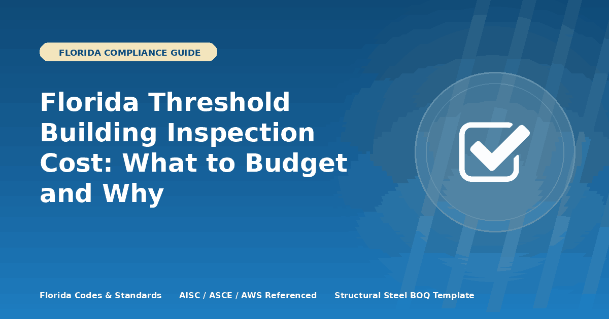 Florida Threshold Building Inspection Cost: What to Budget and Why