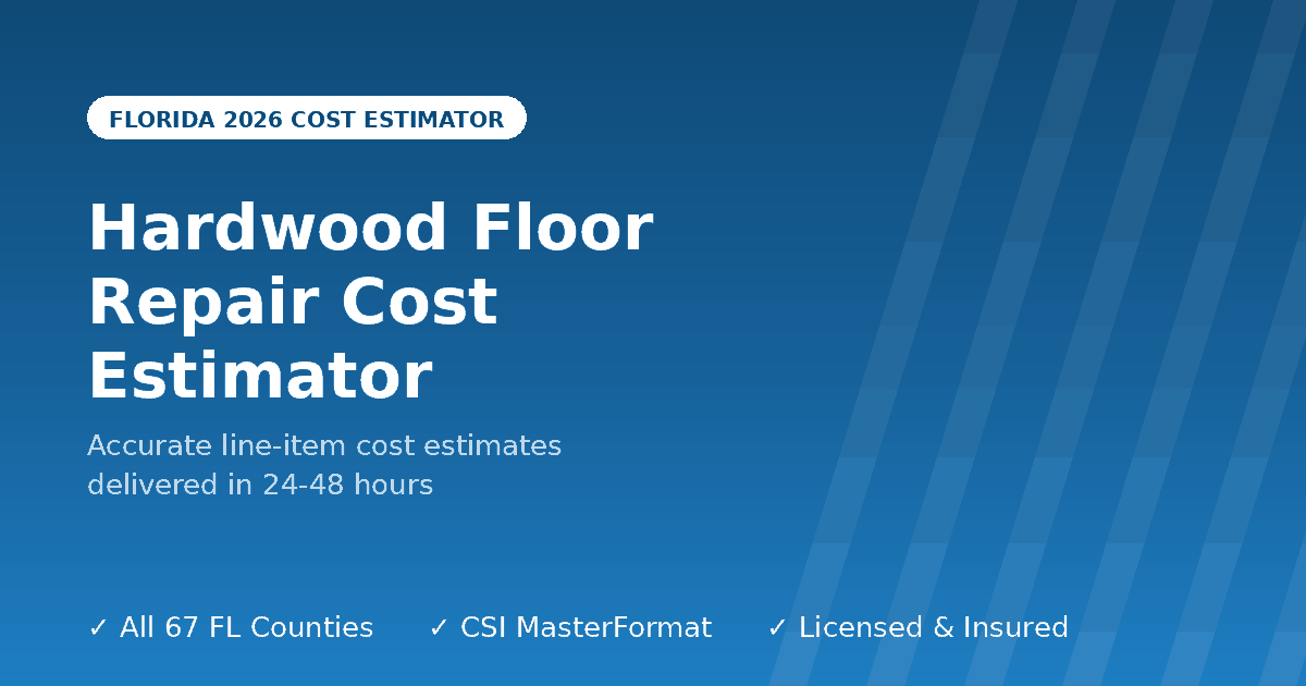 Florida hardwood floor repair cost estimator refinishing sanding