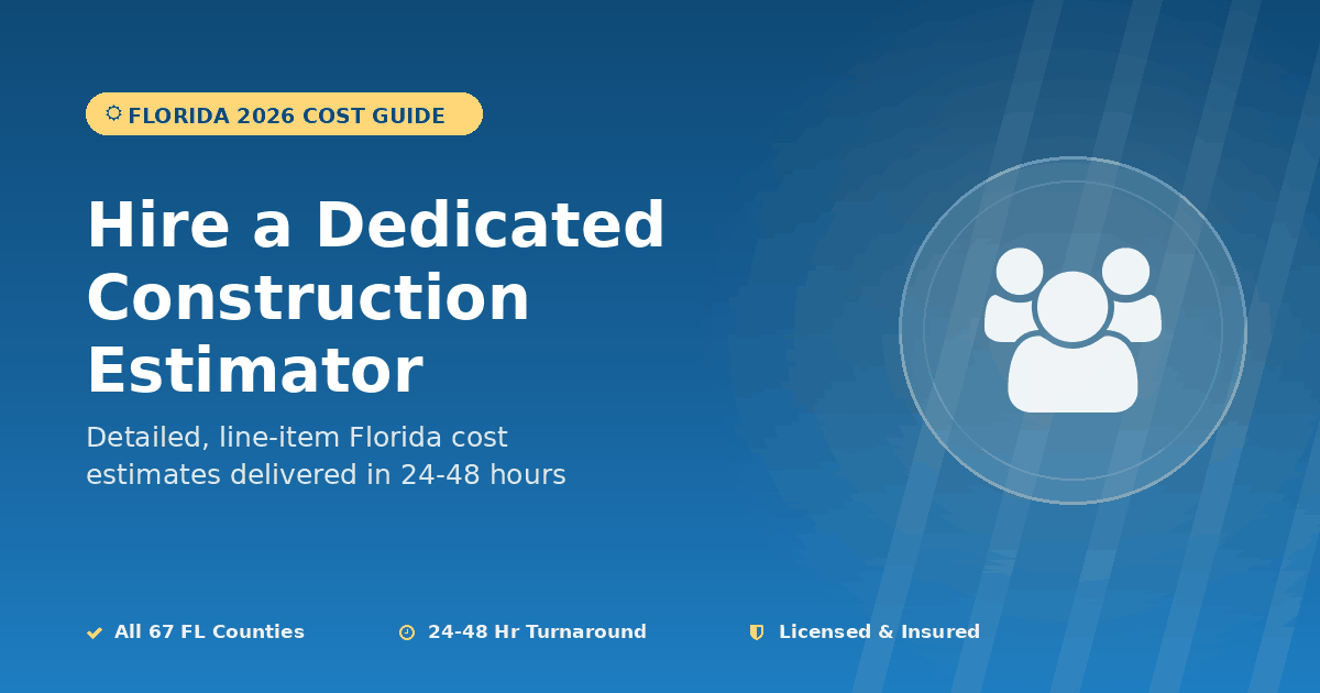 Florida hire a dedicated construction estimator staff augmentation pricing