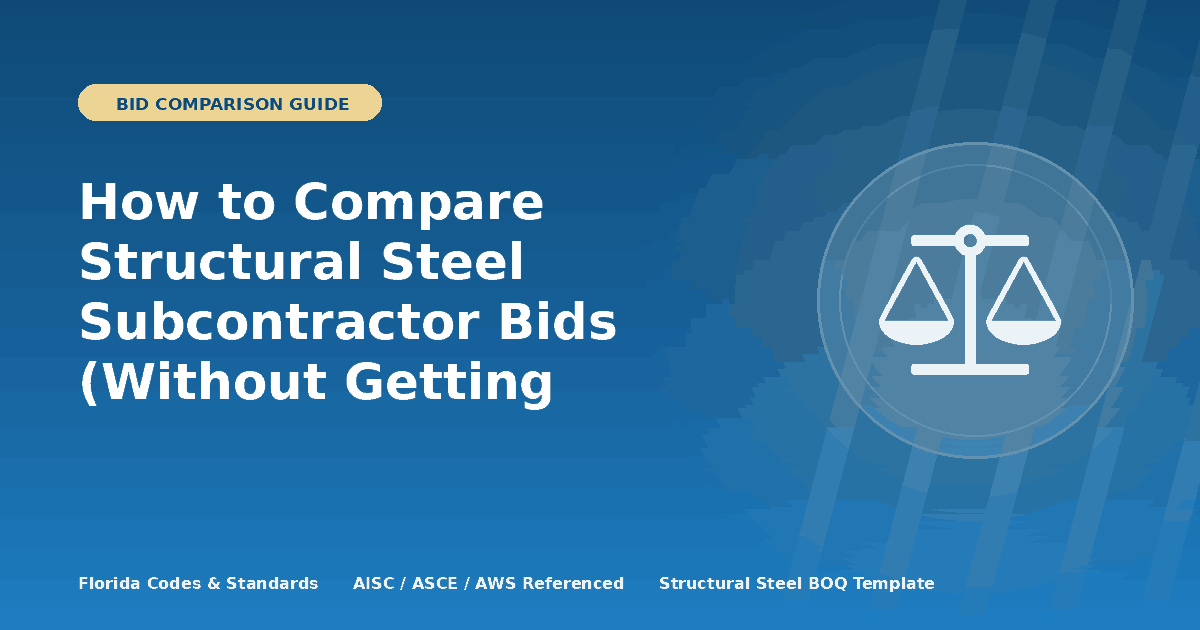 How to Compare Structural Steel Subcontractor Bids (Without Getting Fooled by the Lowest Number)