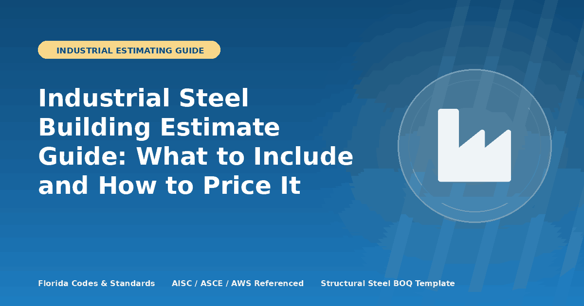 Industrial Steel Building Estimate Guide: What to Include and How to Price It