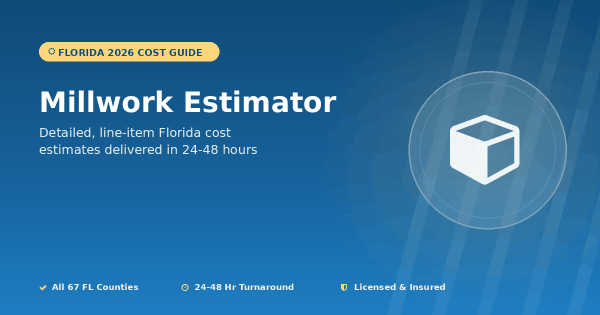 Florida millwork estimator custom trim cabinetry built-in pricing