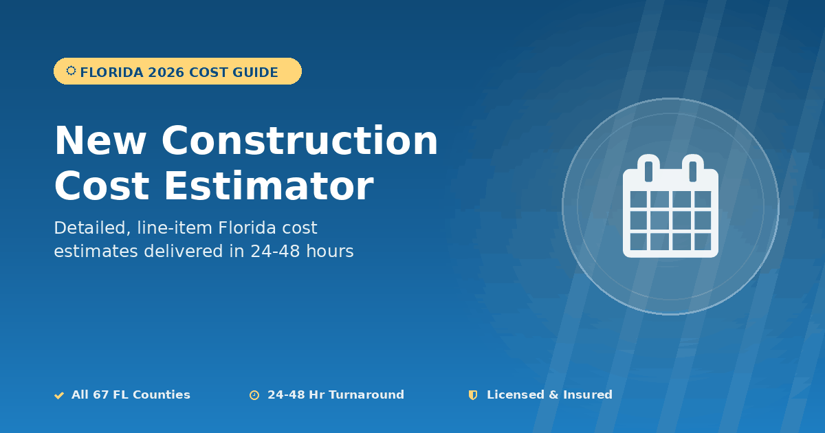 Florida new construction cost estimator draw schedule payment stages
