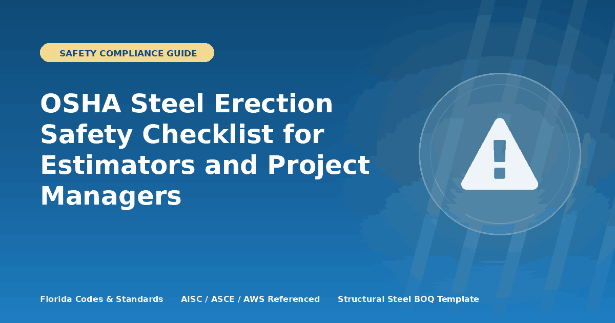 OSHA Steel Erection Safety Checklist for Estimators and Project Managers