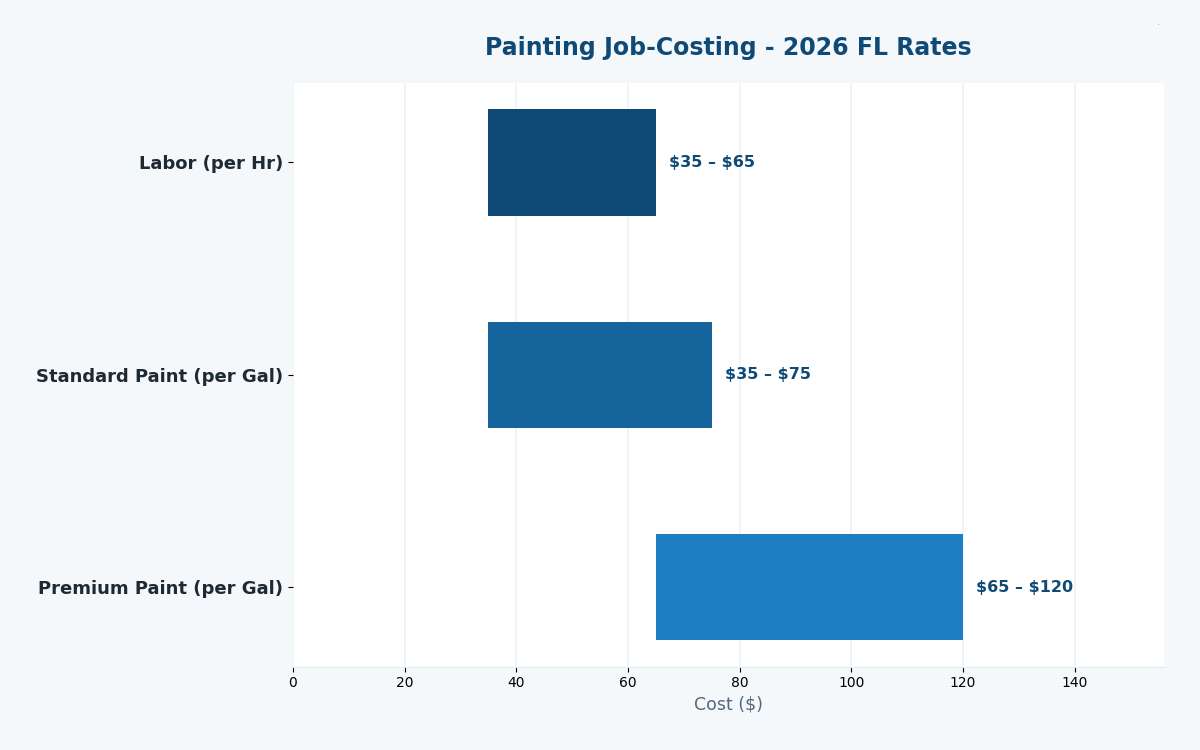 Florida painting job estimator 2026 job-costing rates
