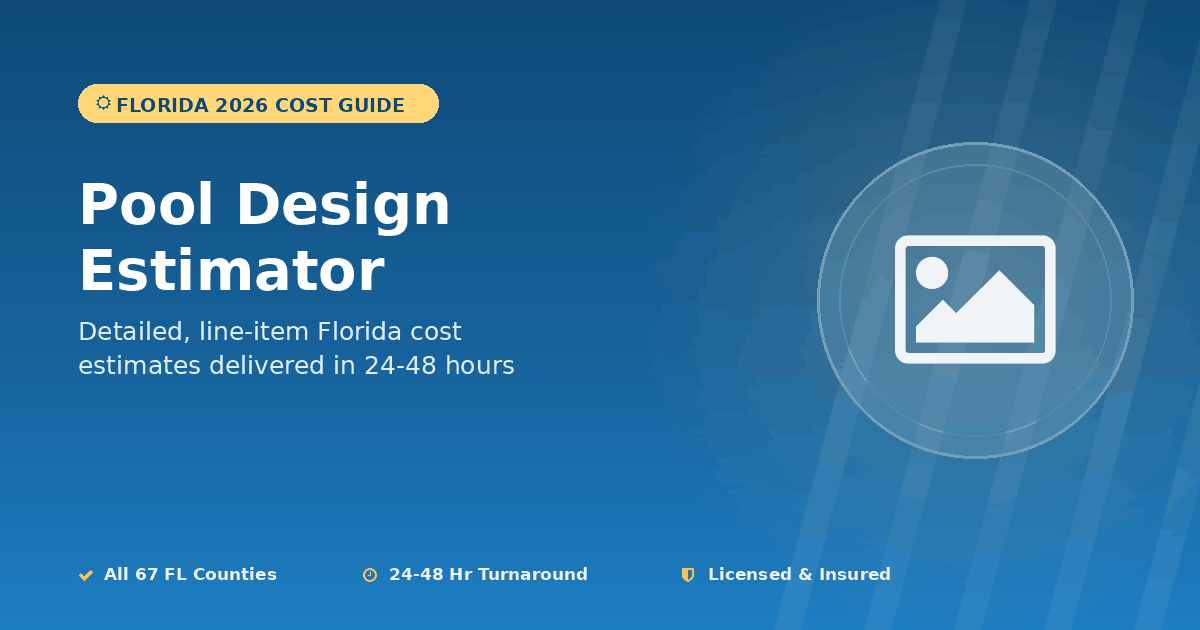 Florida pool design estimator concept 3D rendering engineering plans