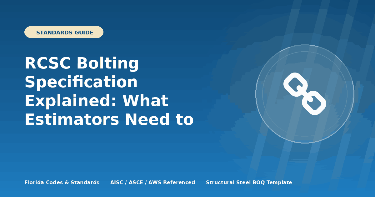 RCSC Bolting Specification Explained: What Estimators Need to Know