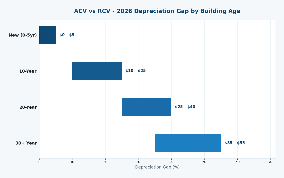 Florida replacement cost estimator commercial building 2026 ACV vs RCV
