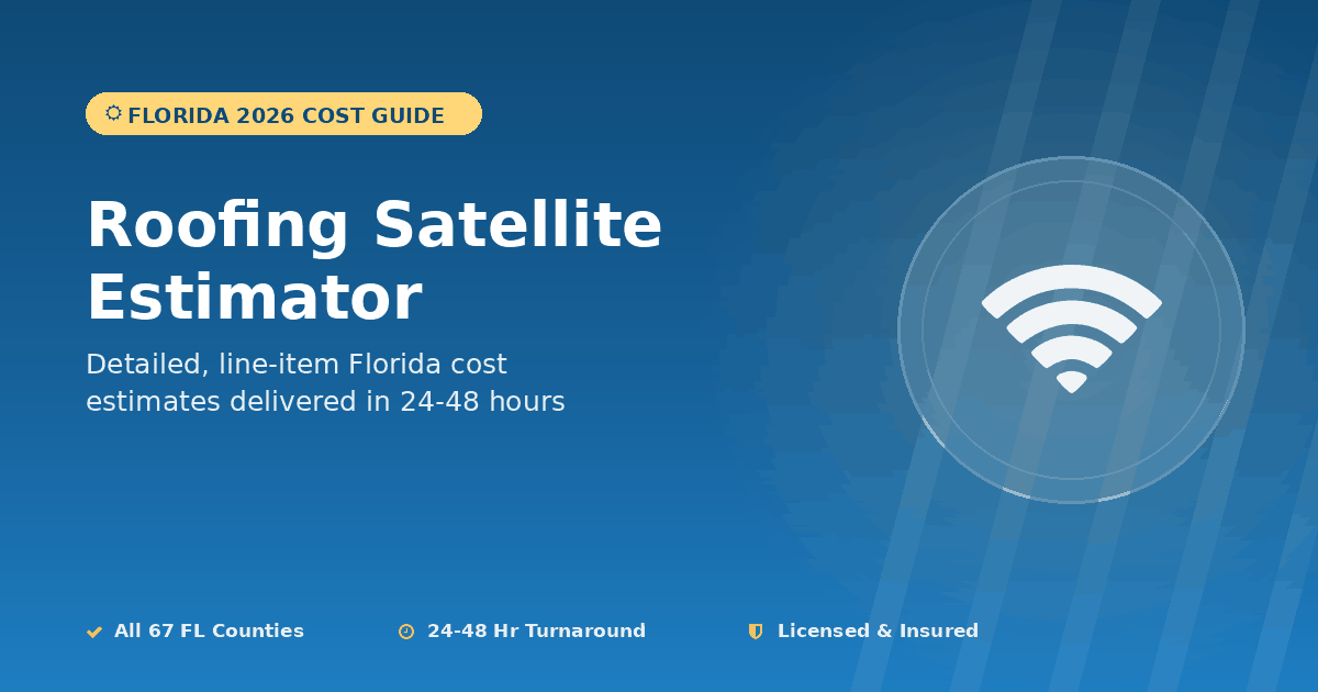 Florida roofing satellite estimator aerial measurement report pricing