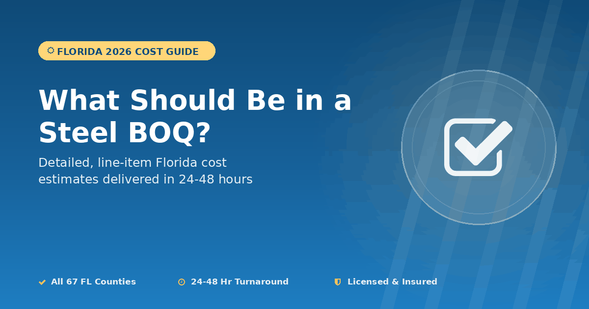 What Should Be in a Structural Steel BOQ Template? (Complete Checklist)
