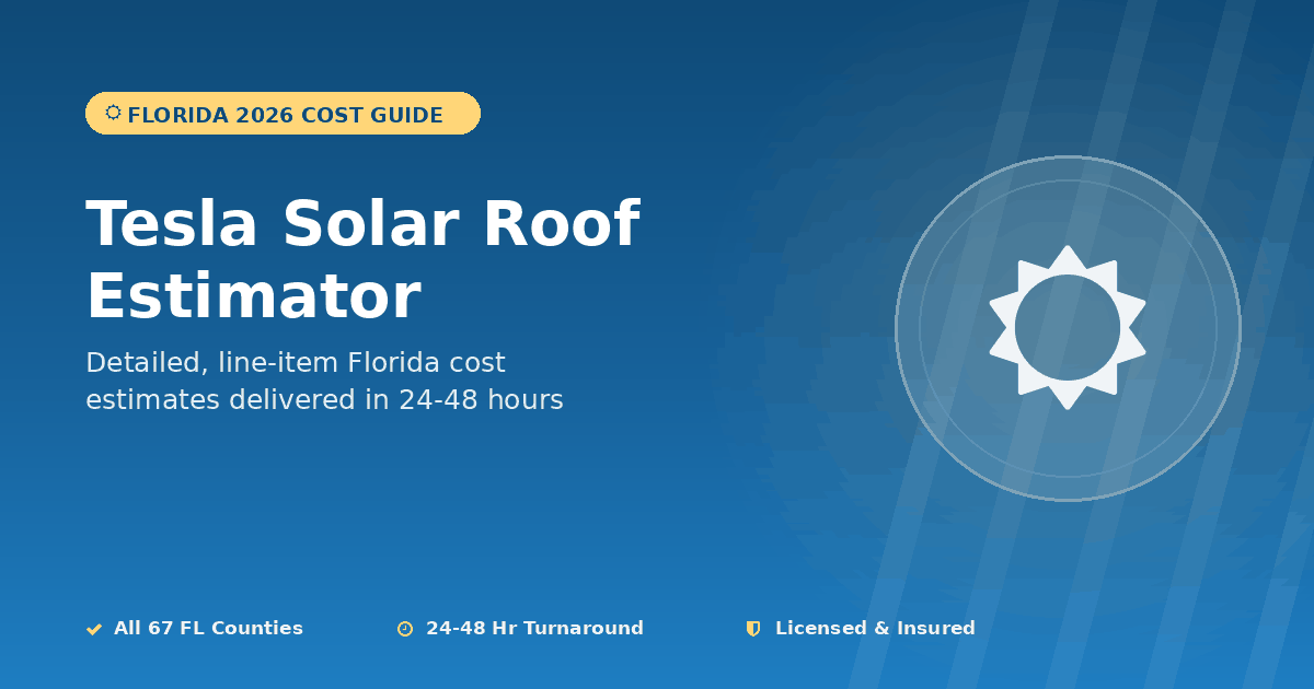 Florida Tesla solar roof estimator versus traditional roof and panels