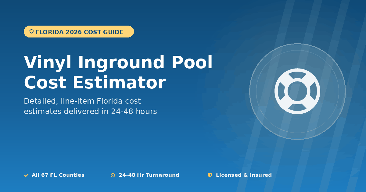 Florida vinyl inground pool cost estimator liner wall system pricing