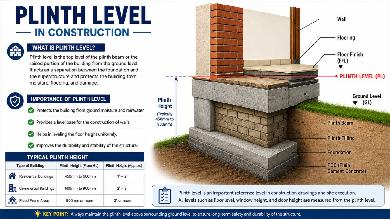 What is plinth level in construction