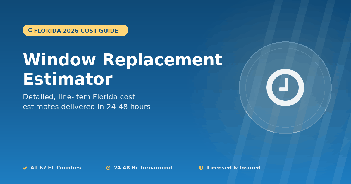 Florida window replacement estimator process timeline