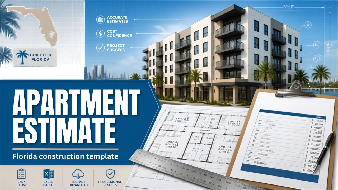 Apartment building construction estimate template