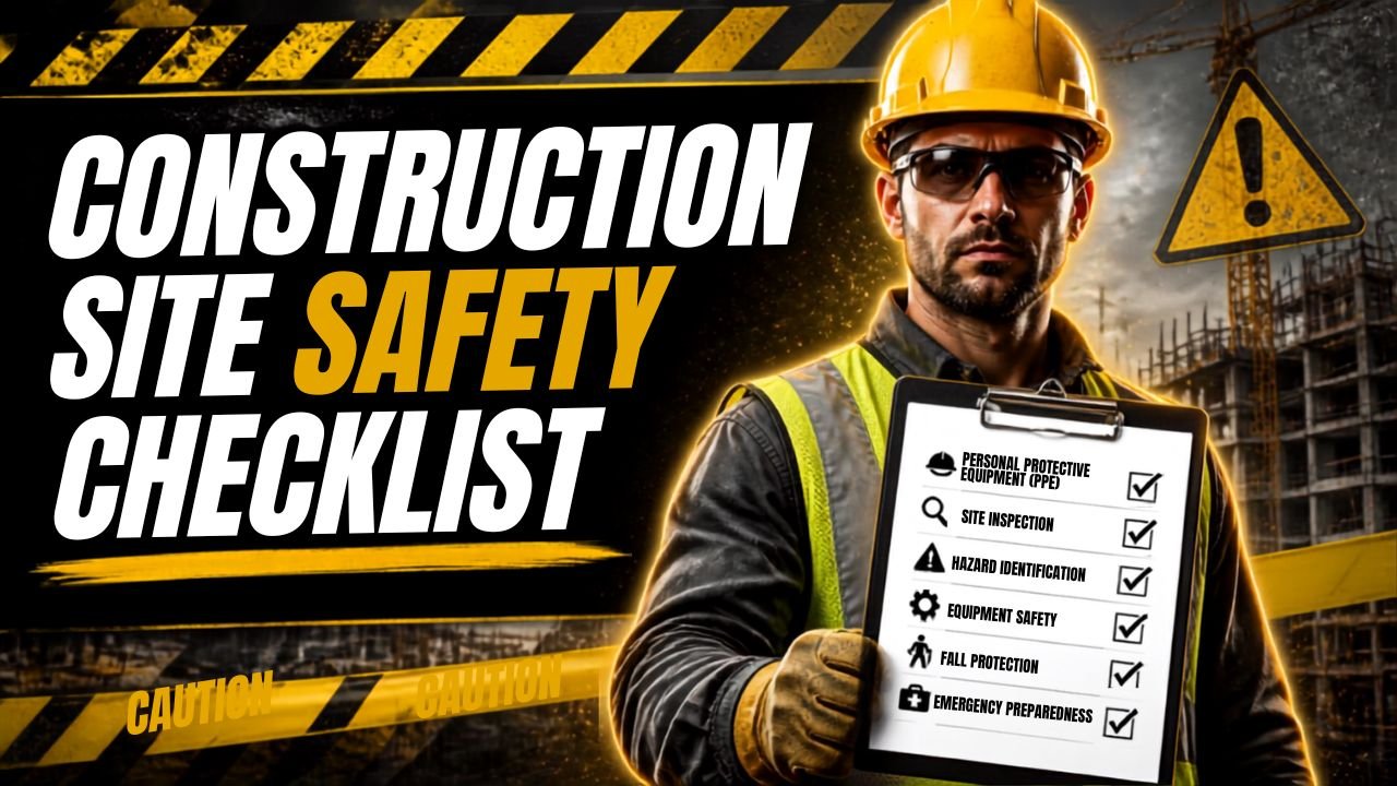 Construction site safety checklist template for Florida