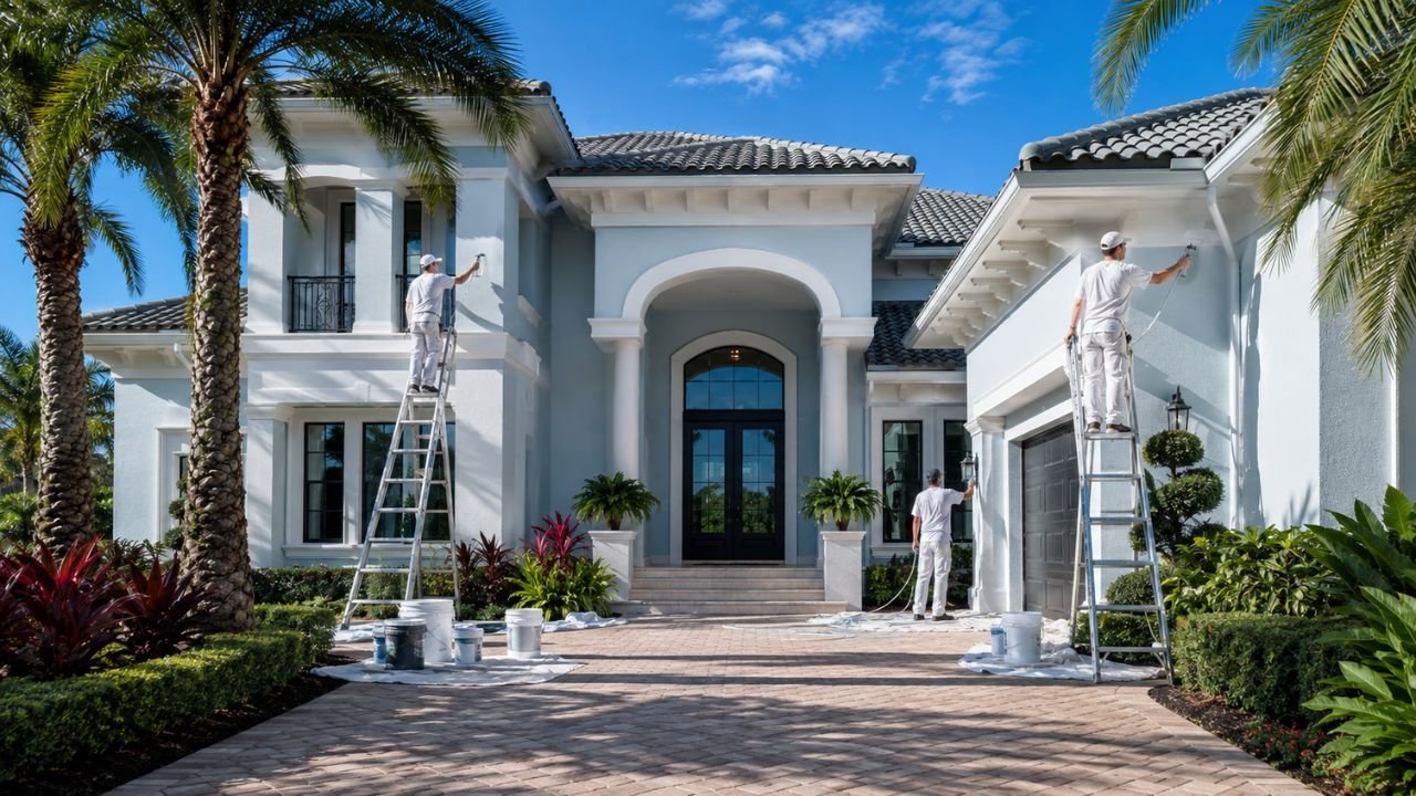 Cost to paint a 2,000 square foot house in Florida with professional painters
