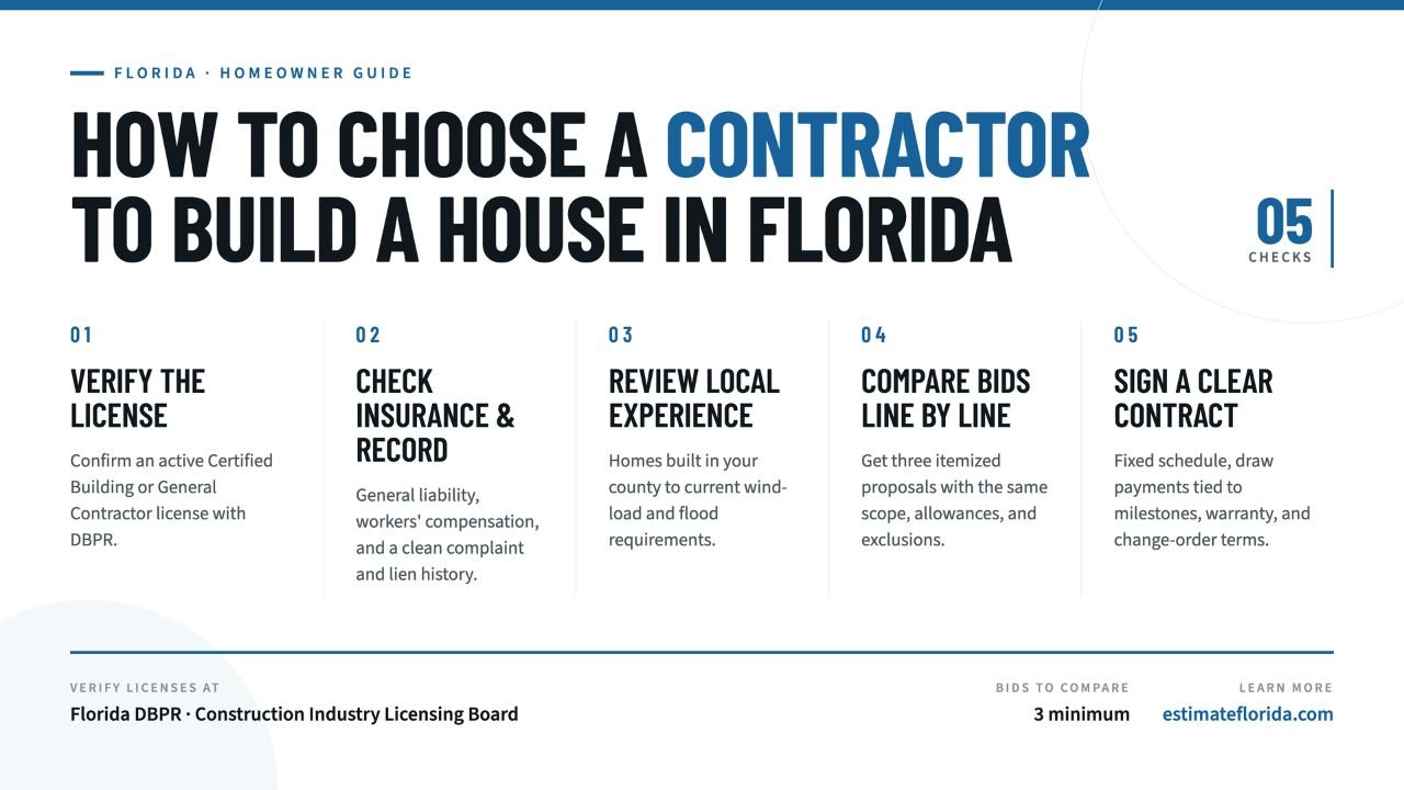 How to choose a contractor to build a house in Florida
