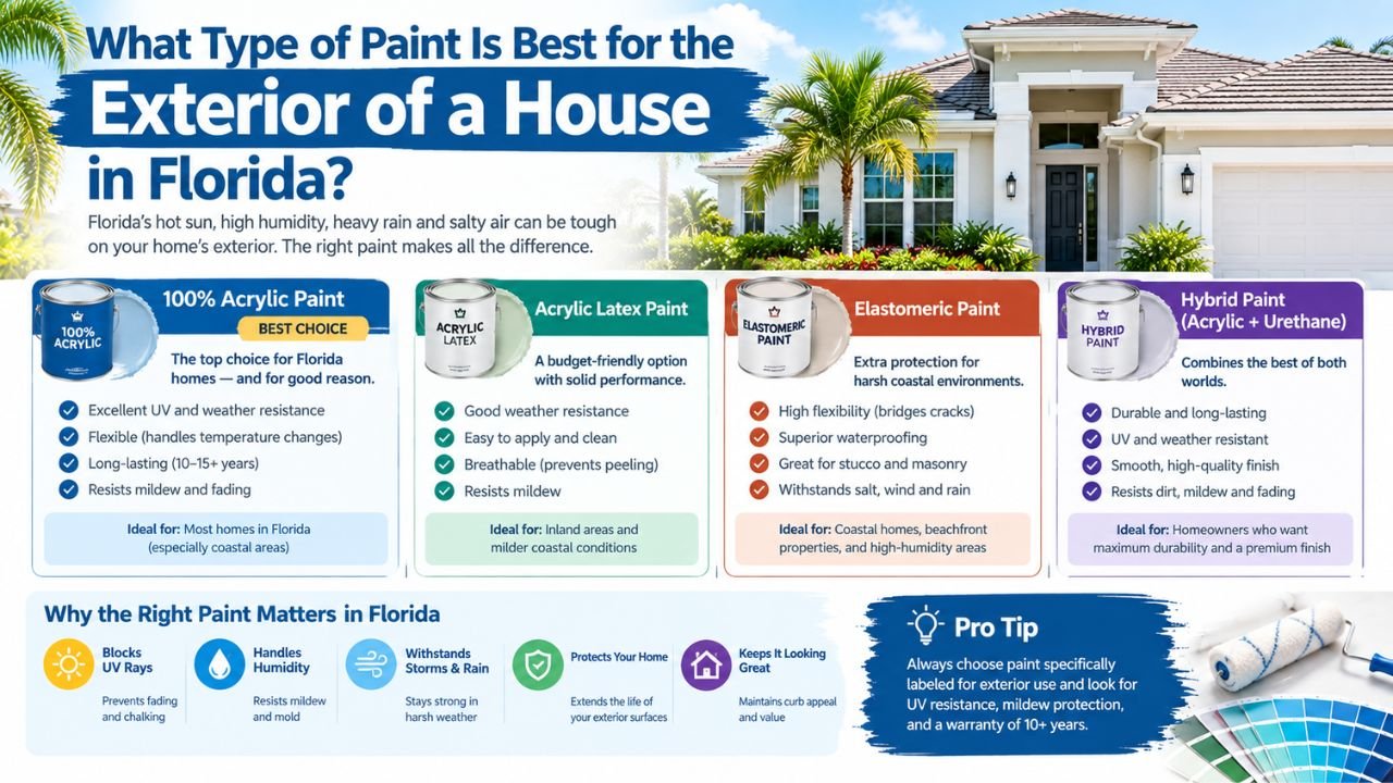 What Type of Paint Is Best for the Exterior of a House in Florida?
